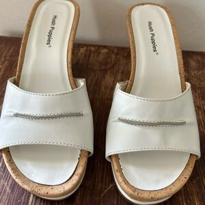 Hush Puppies White Women's Slide Sandals